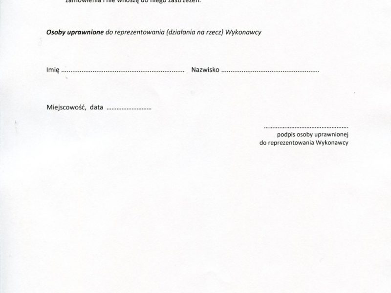 Zapytanie cenowe dla zamówienia publicznego o wartości nieprzekraczającej równowartości 30.000 euro