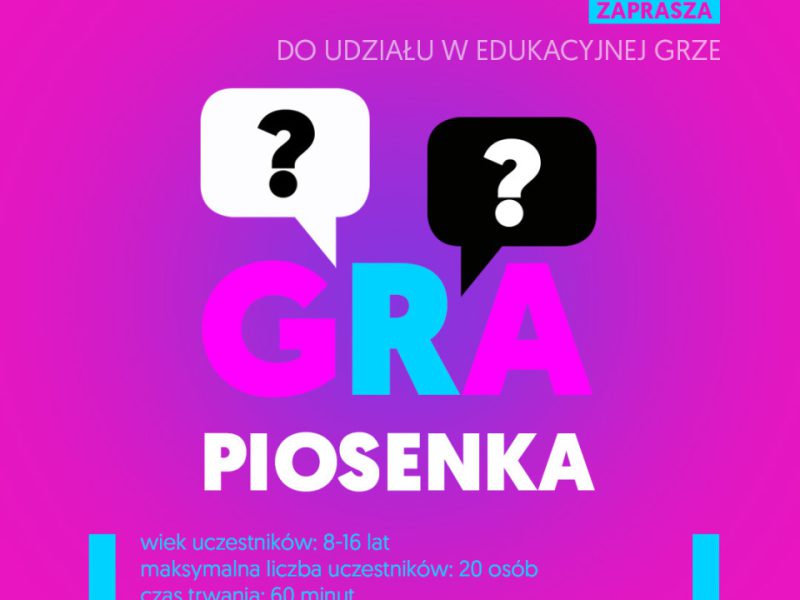 Zapraszamy w ferie do Muzeum Polskiej Piosenki