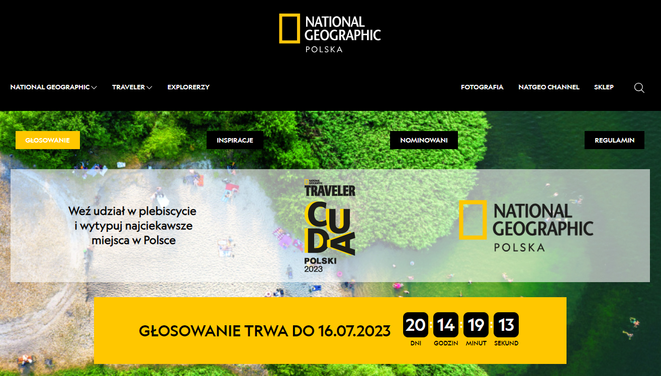 Plebiscyt National Geographic Traveler Poland „Cuda Polski 2023”