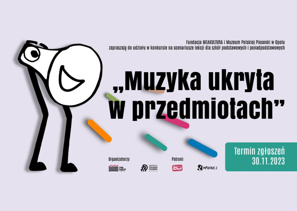 Werdykt jury konkursu na scenariusze lekcji pt. „Muzyka ukryta w przedmiotach"