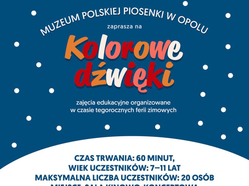 Plakat zachęcający do udziału w zajęciach pt