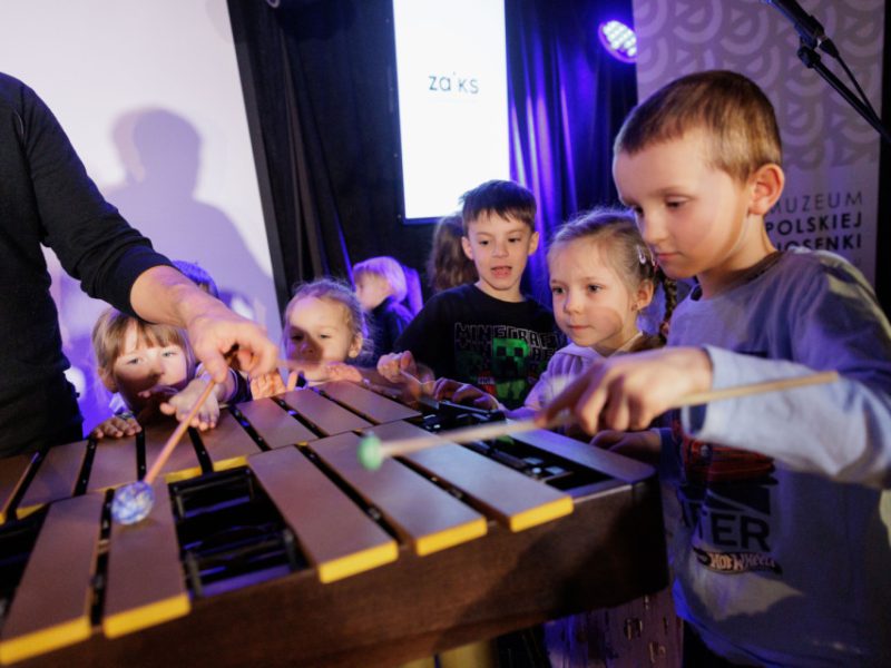 Zdjęcie z warsztatów w ramach Małej Akademii Instrumentów z udziałem Igora Przebindowskiego