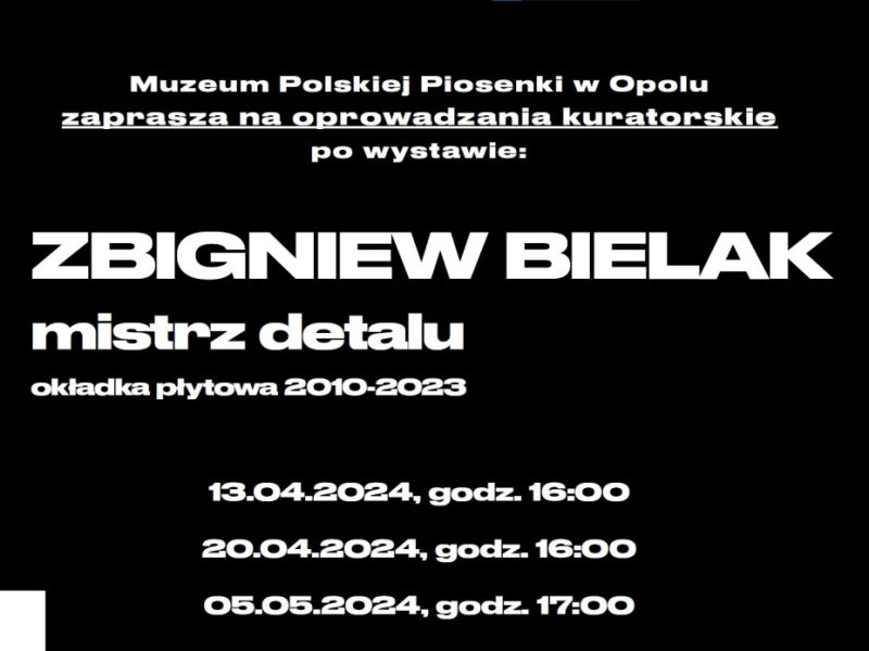 Informacja o oprowadzaniach kuratorskich po wystawie