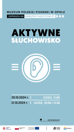Grafika przedstawiająca informacje dot. warsztatów muzycznych pt.