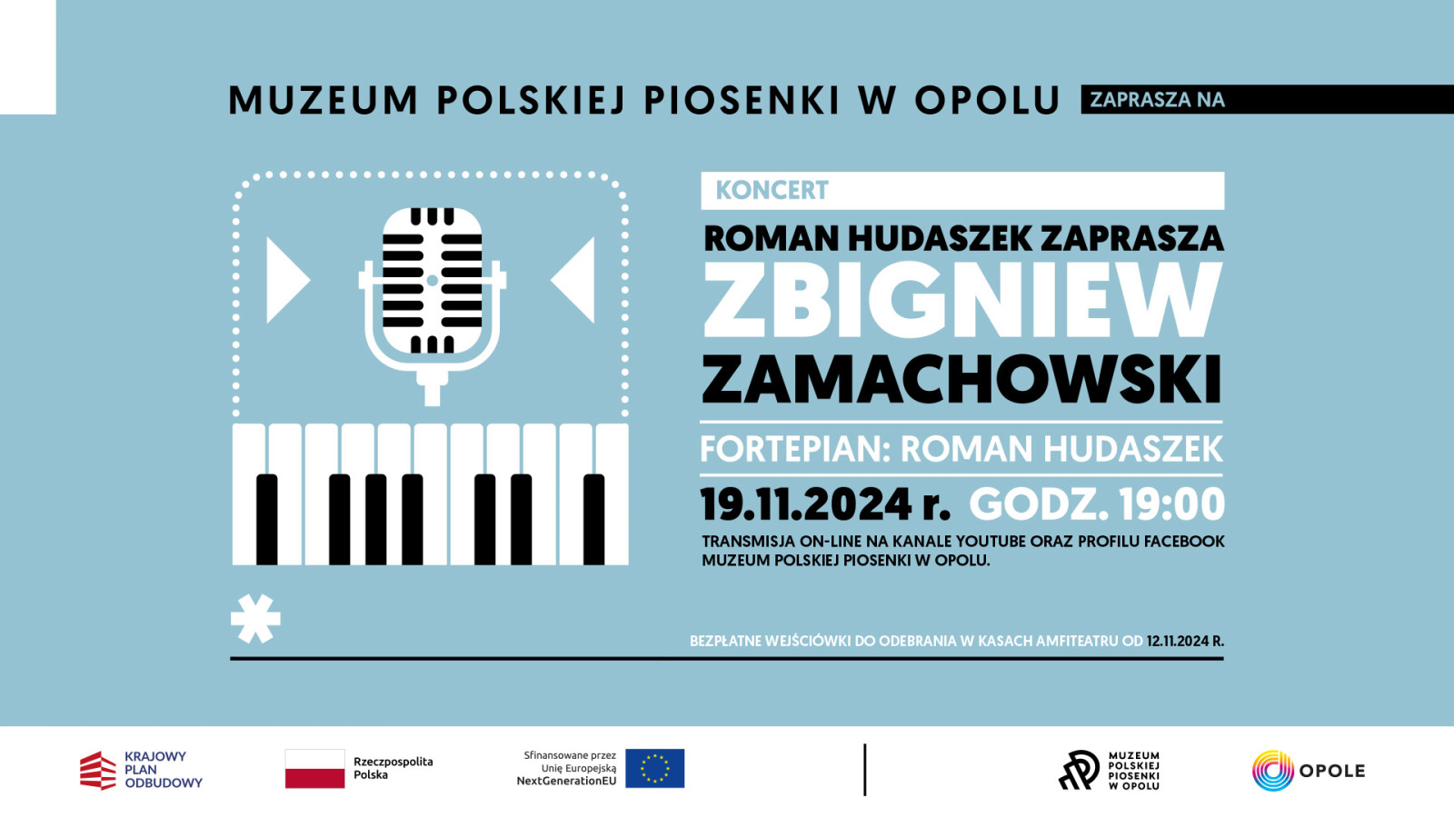 Zapraszamy na koncert Zbigniewa Zamachowskiego i Romana Hudaszka