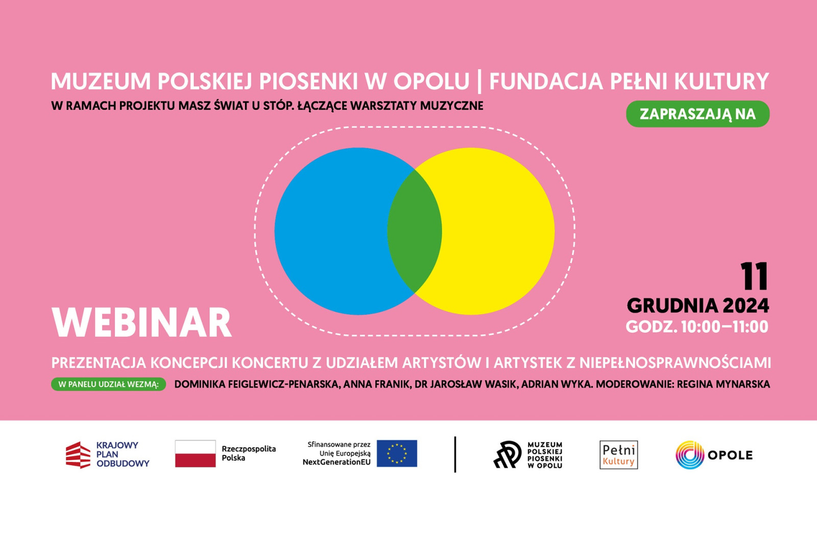 Ostatni webinar w ramach projektu "Masz świat u stóp. Łączące warsztaty muzyczne" już dostępny
